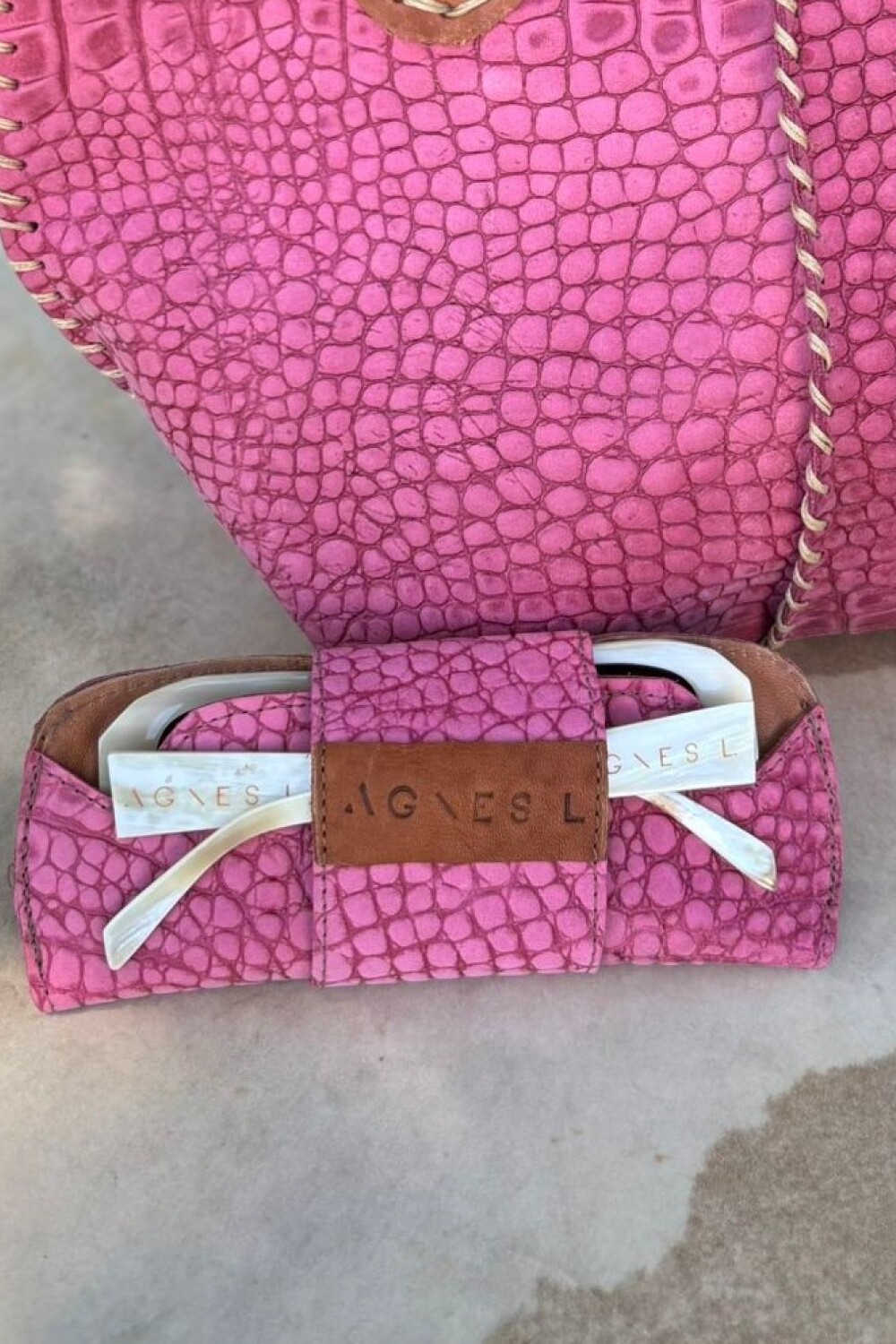 Estuche Lentes Crocco Rosa