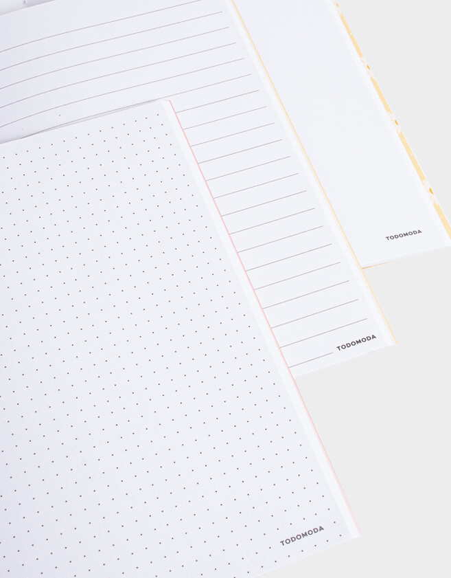 Anotadores Cuadernos y Memos Set De 3 Libretas Con Papel Entelado - Combinacion Multicolor