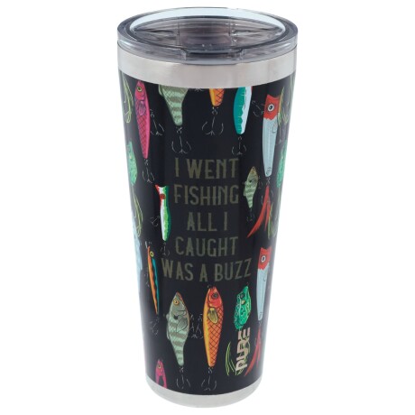Vaso térmico con tapa 950ml - Fishing Buzz Negro