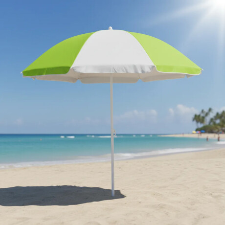 Sombrilla Playa Jardin Clásica MOR 1,80 M FPS 70 Aluminio Verde/plata