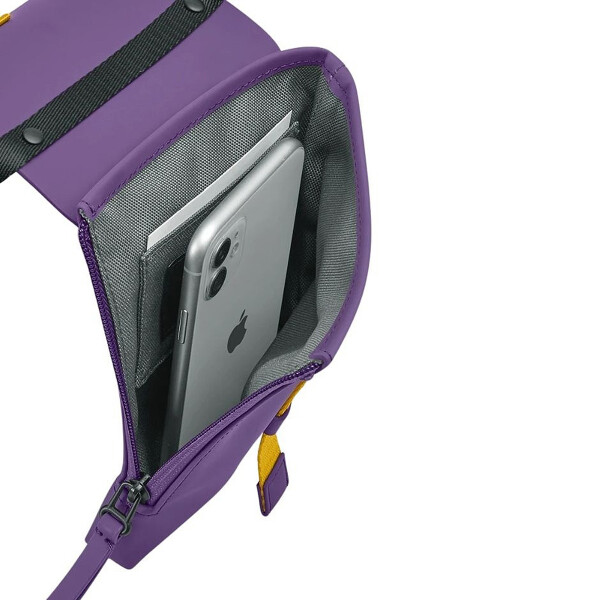 Mini Bandolera Gastón Luga Splash Brooklyn 1/2L Impermeable Violeta 1