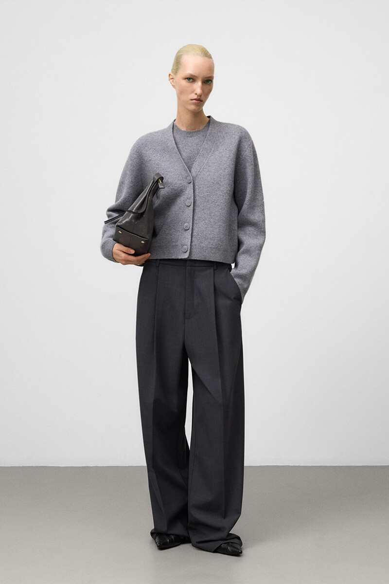 CHAQUETA Gris Melange