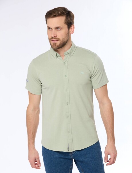 CAMISA LISA EN PIQUE Verde