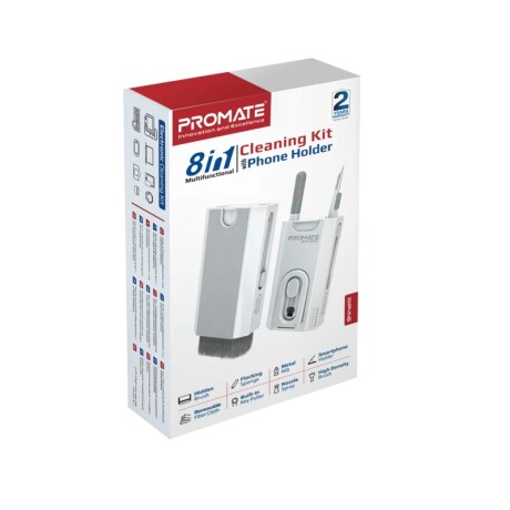 KIT DE LIMPIEZA 8 EN 1 PROMATE SHINEKIT PARA CELULAR White