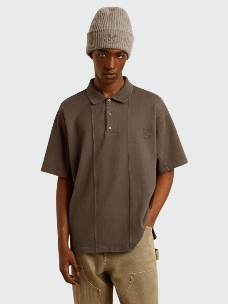 Golden Goose - Camiseta de algodón estilo polo Gris