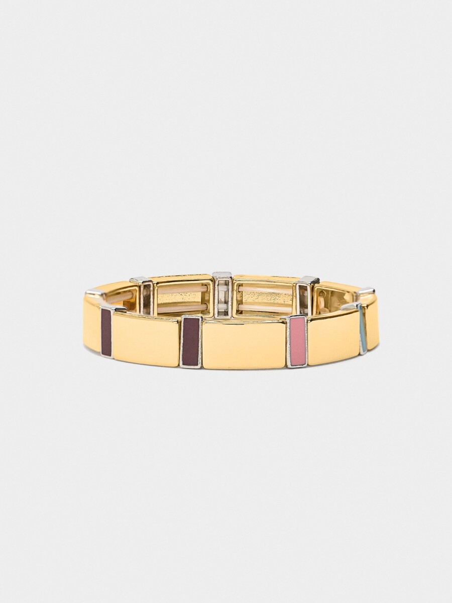 Pulsera Elástica Con Esmalte multicolor