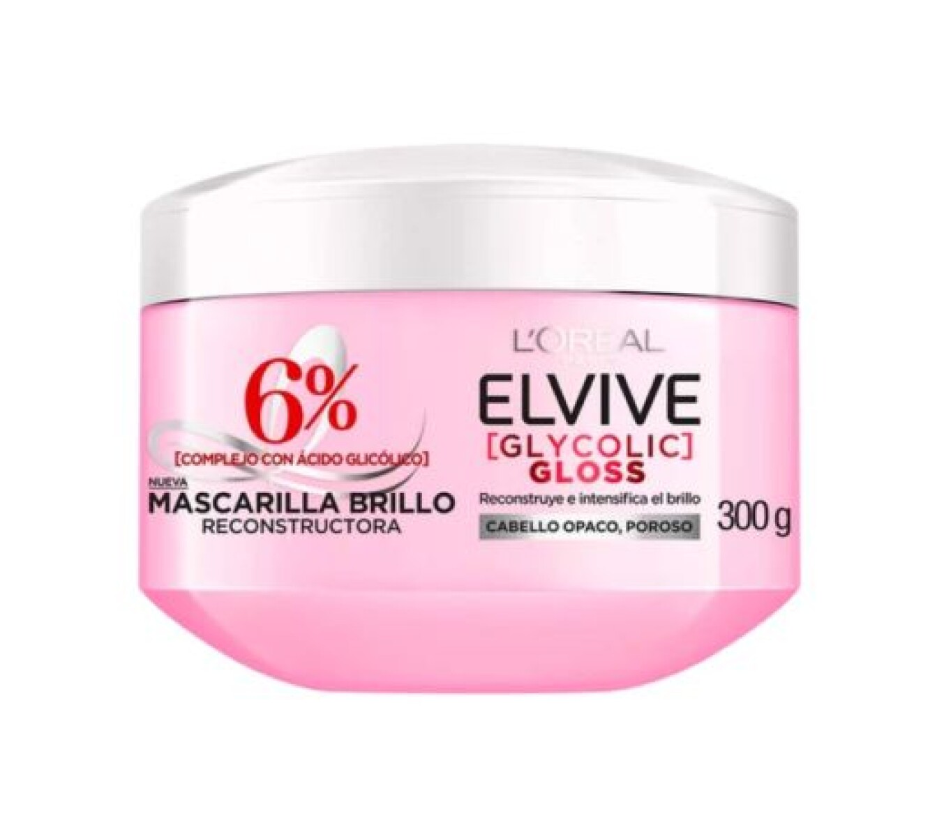 Elvive Tratamiento Glycolic Gloss 300gr – Cabello Reparado y Brillante