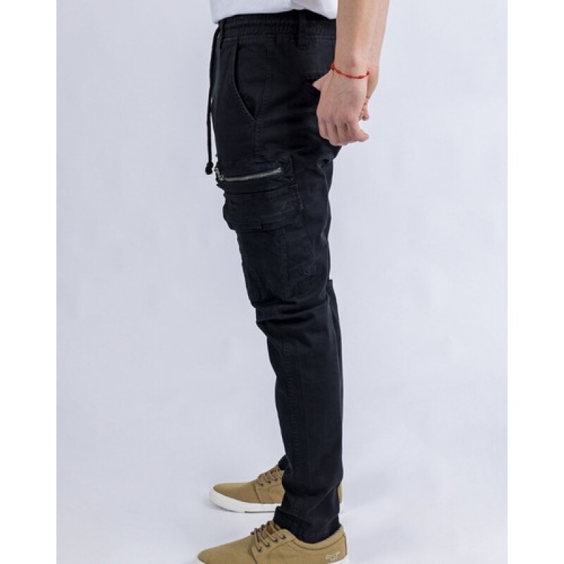 Pantalón cargo UFO Rick negro Negro