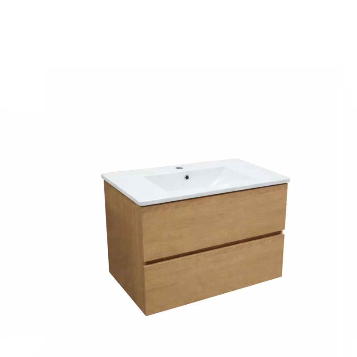 Mueble De Baño Suspendido Oak 60 Cm Con Bacha De Loza 