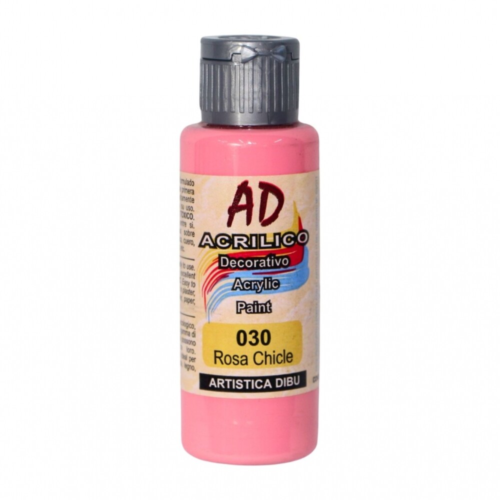 PINTURA ACRILICA ARTISTICA DIBU 60 ML. DIFERENTES COLORES COLOR ROSA CHICLE 030