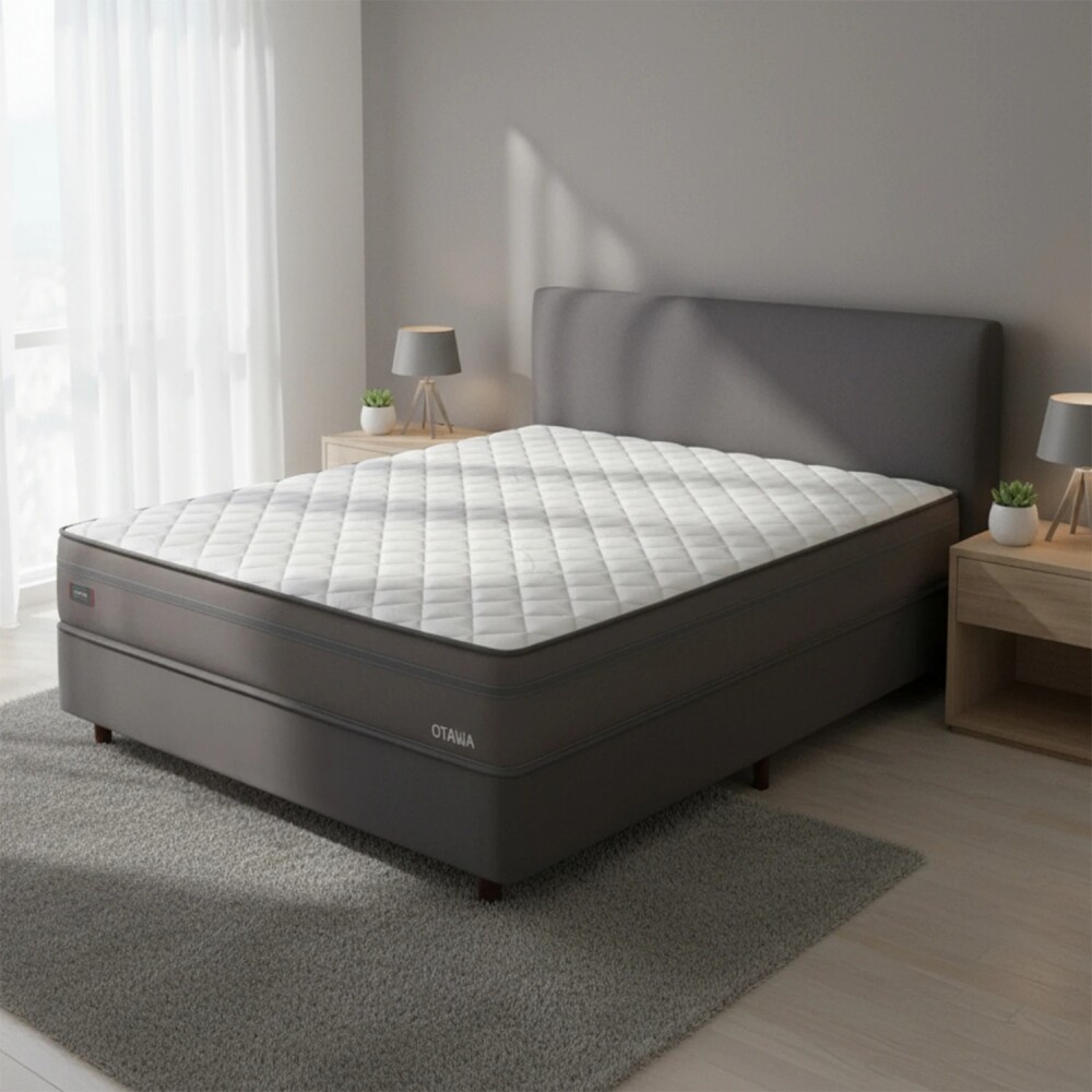 Colchón 1 1/2 PLAZA - Mannes Resortes + Espuma D33 - Otawa Colchón 1 1/2 PLAZA - Mannes Resortes + Espuma D33 - Otawa