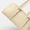 Cartera al hombro Lagoon en efecto cuero liso Natural