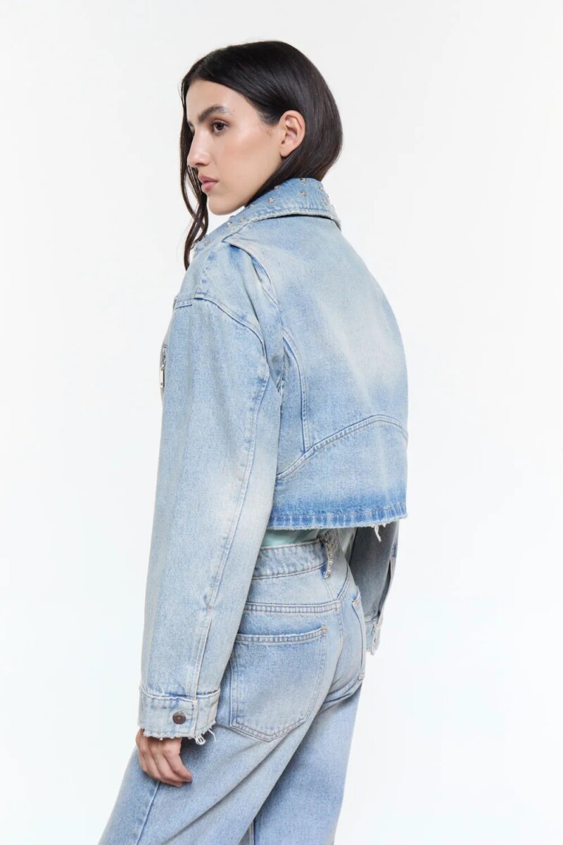 CAMPERA DENIM DENVER Celeste