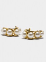 Pendientes Alargados De Perlas blanco