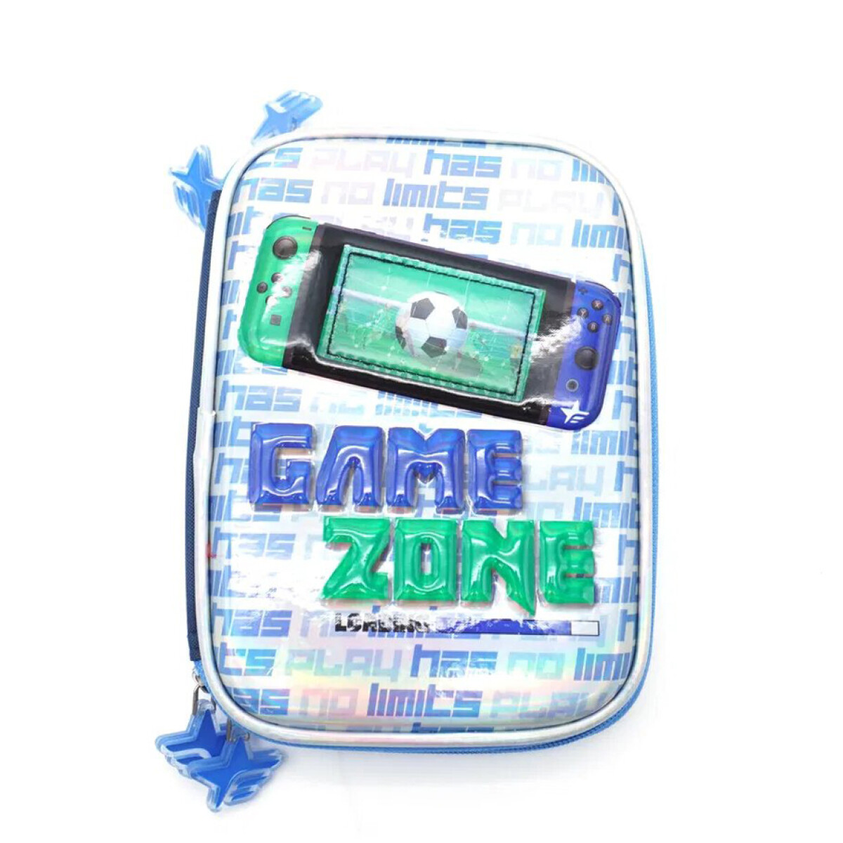 Cartuchera Footy Game Zone - Azul - Verde - Gris 