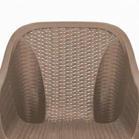 Silla Jardín Rambo Rattan Apoyabrazos Apilable Exterior Marron Claro
