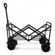 Carro Plegable Multiuso Playa Jardín Camping Carga 150 Kgr Negro