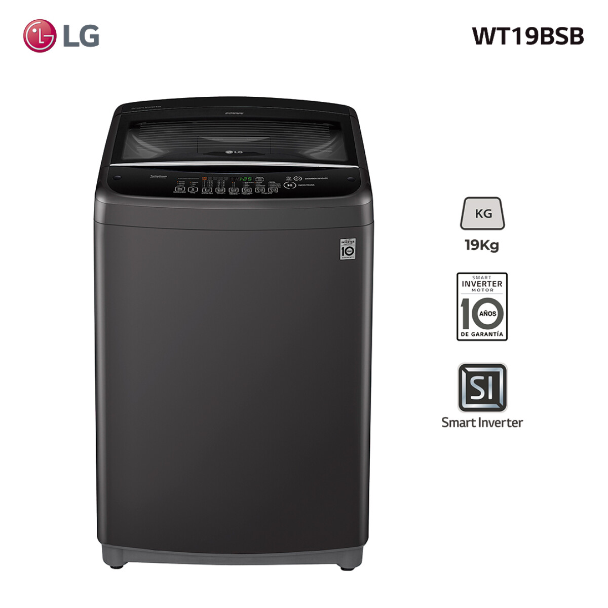 Lavarropas Superior Lg WT19BSB Inverter 19KG 