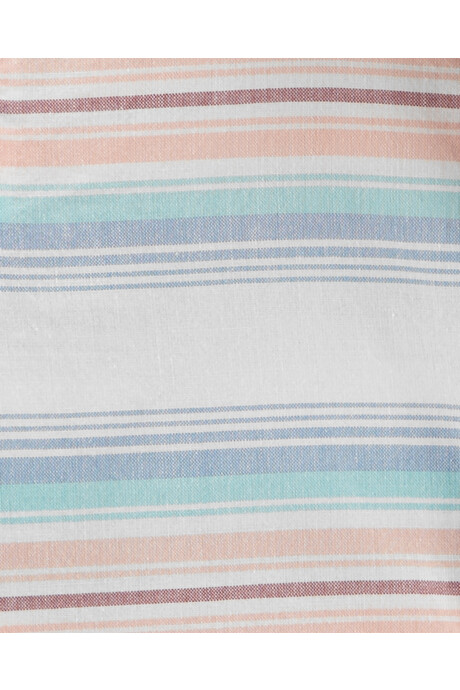 Camisa de algodón, diseño a rayas. Talles 2-5T Sin color