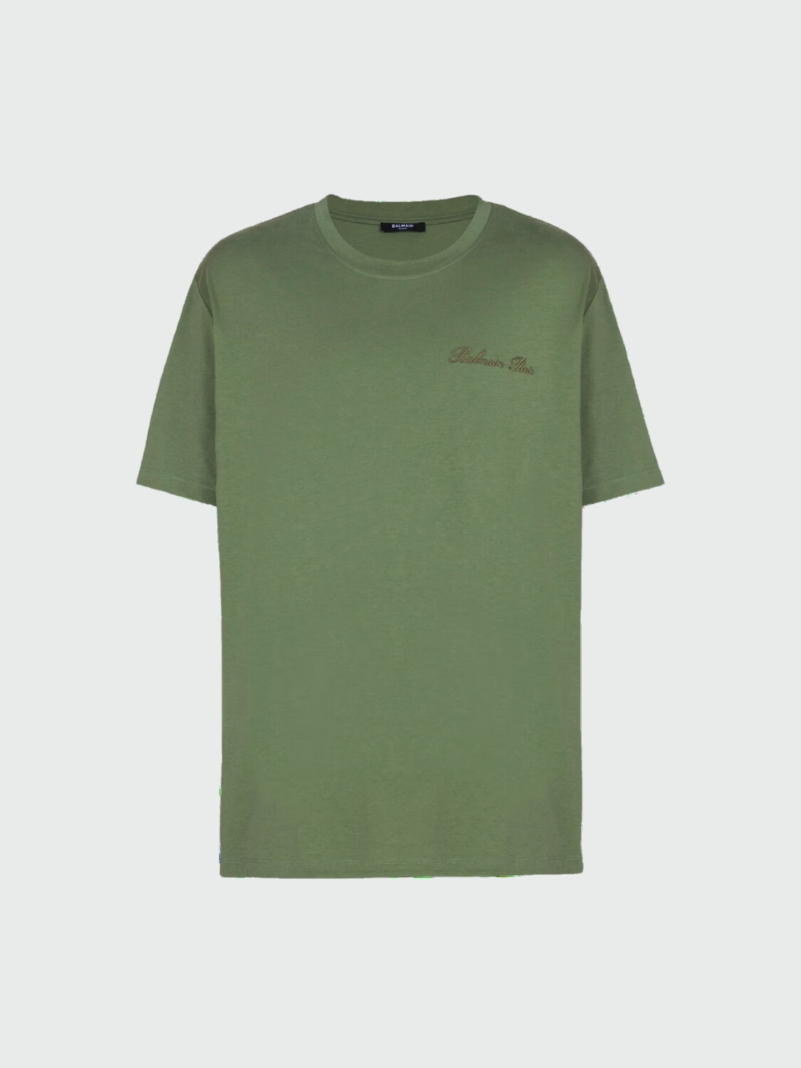 Balmain - Remera de corte holgado con discreto bordado Balmain signature Verde