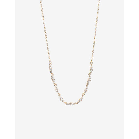 Collar Corto Cubic Zirconia De La Línea New Delicates. Dorado
