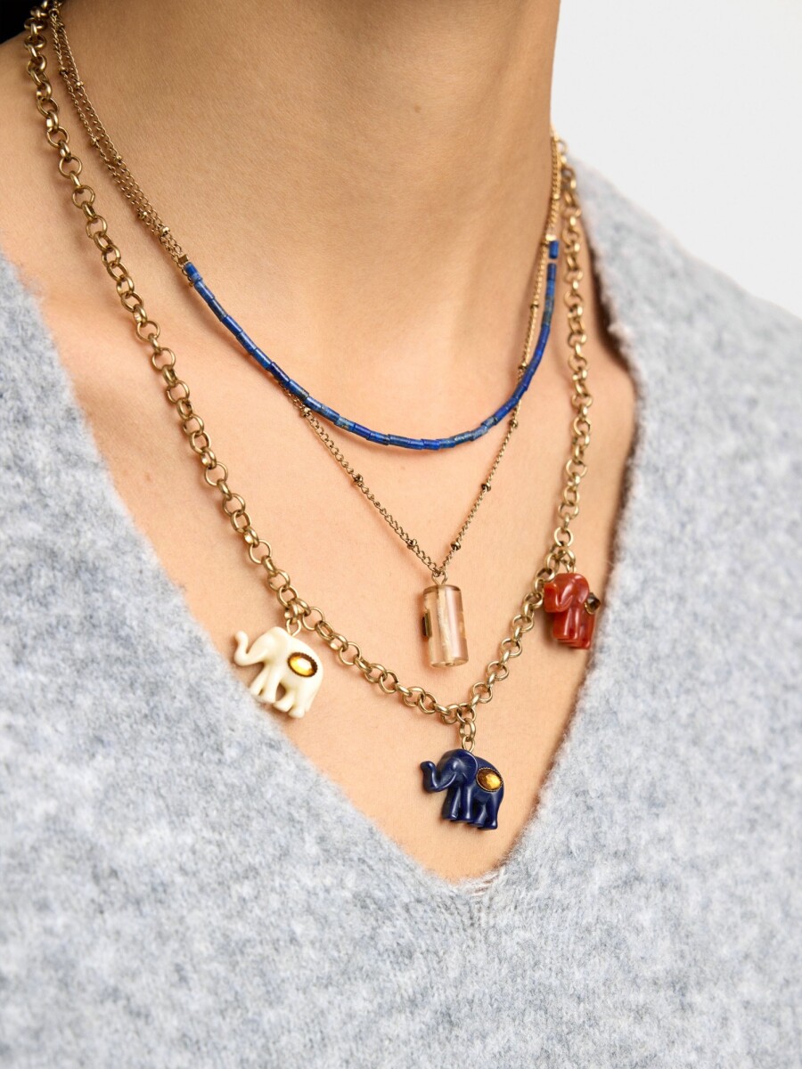 Set De Collares Con Elefantes multicolor