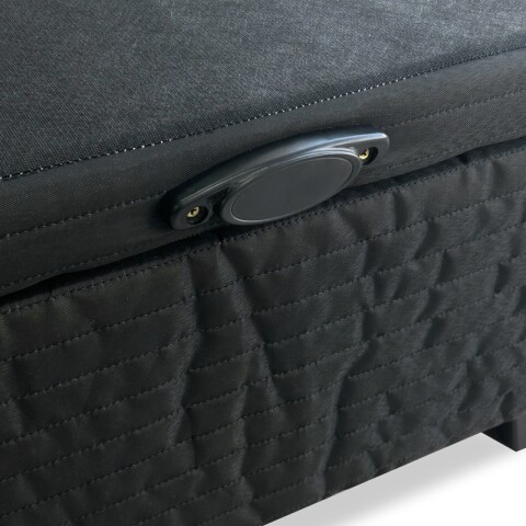 Base para Sommier Colchon Baul 1 Plaza - 78 x 188 x 35 cm - Estructura Madera Maciza - Negro Base para Sommier Colchon Baul 1 Plaza - 78 x 188 x 35 cm - Estructura Madera Maciza - Negro