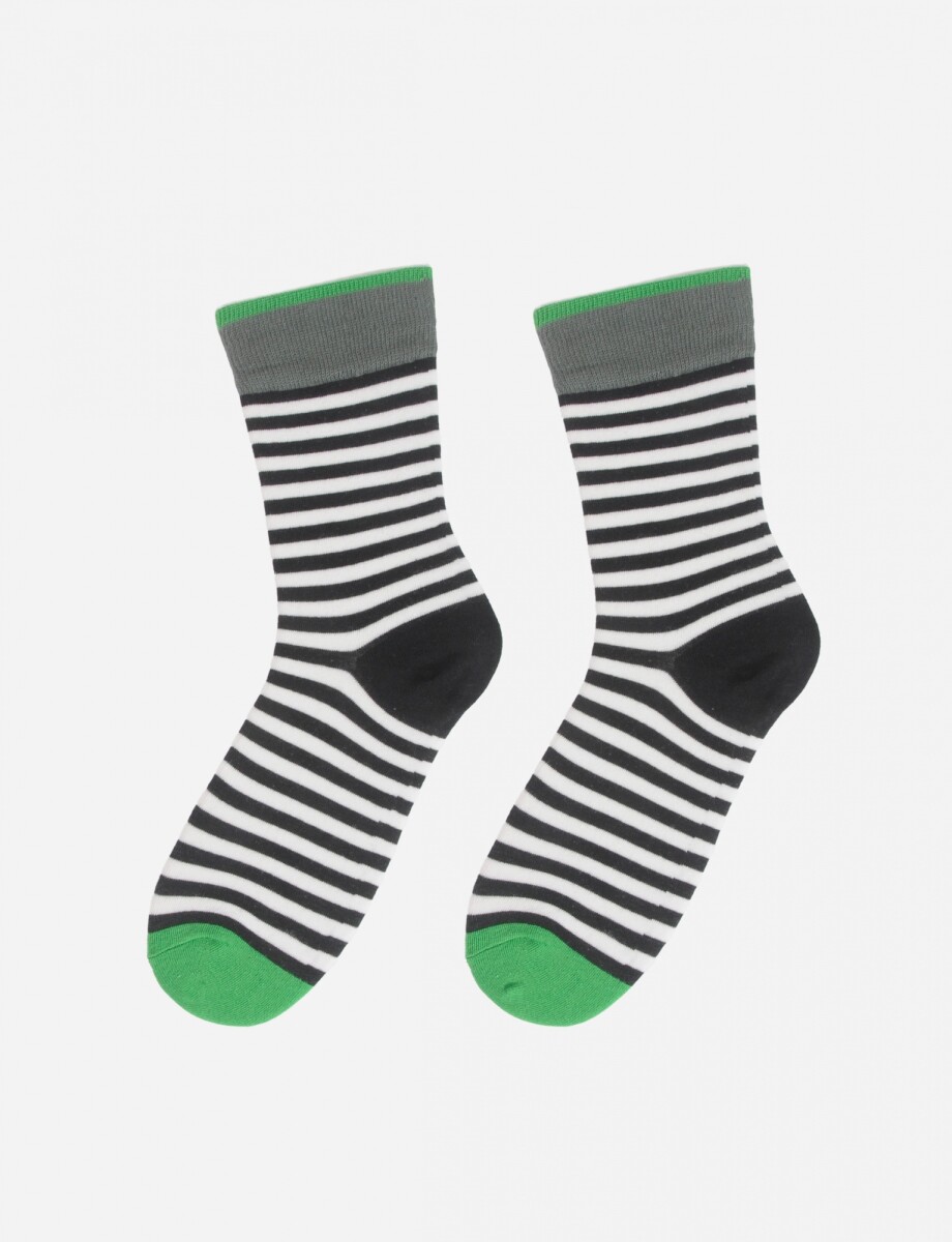 Medias rayadas - verde 