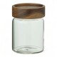 Recipiente Borosilicato Tapa De Madera 335ml Sin Color