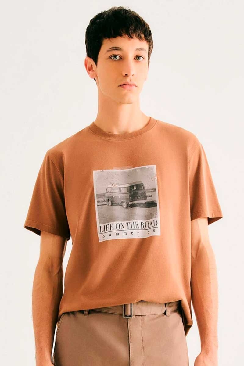 T-SHIRT HERING 4F87 Marron