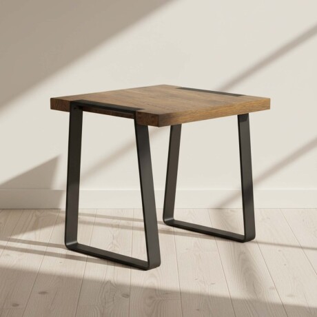 MESA DE LIVING LATERAL - ARRIME MADERA-Y-METAL MARRON YORK CASTAÑO