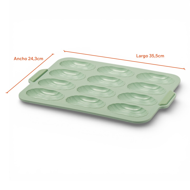 Molde de Silicona para Magdalenas 35.5×24.3cm Celeste
