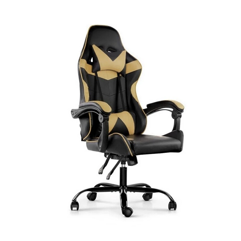 Silla Gamer Lumax Rom Negro y Dorado Silla Gamer Lumax Rom Negro y Dorado
