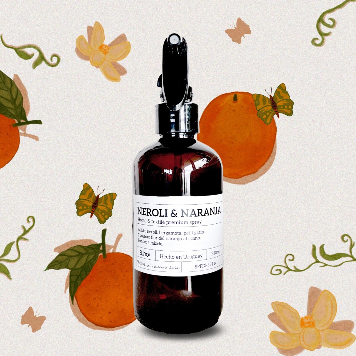 Aromatizador spray premium home & textile 250ml - Neroli & Naranja 