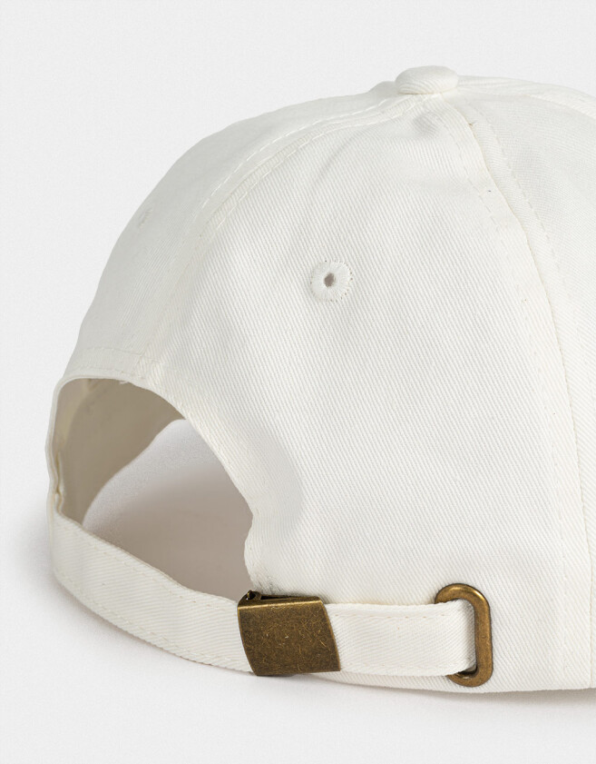 Caps Gorra Canvas Bordada - Blanco Crudo