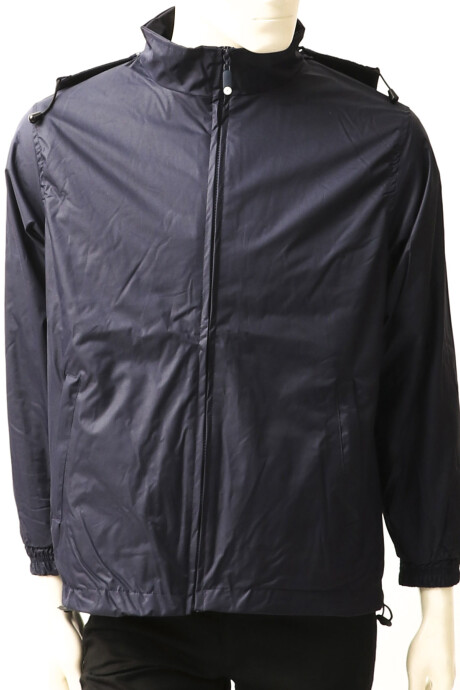 Campera impermeable forro polar Azul marino