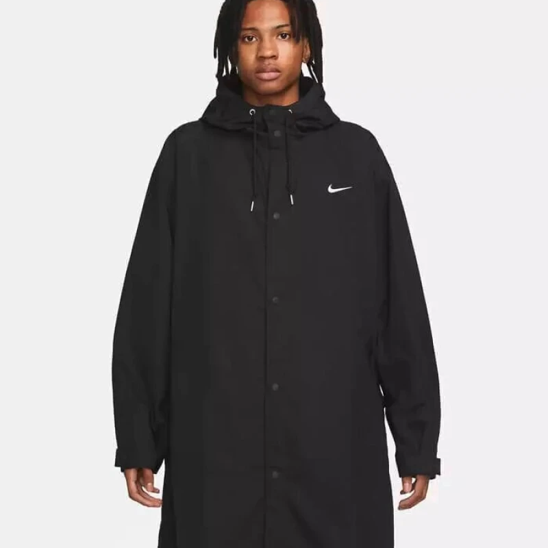 Abrigo Nike Swoosh Woven Parka de Hombre Negro