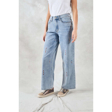Jean Wide Bordado Jean