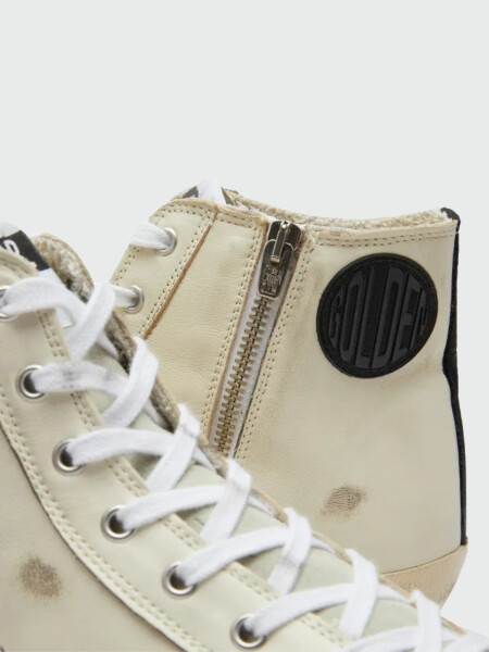 Golden Goose-Botines de cuero, Francy Classic Blanco