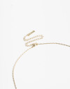Collares Cortos Strass Collar Corto Con Cubic - Dorado