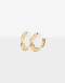 Aros Argollas Cubic zirconia Aros Argolla De La Línea Delicates. - Dorado