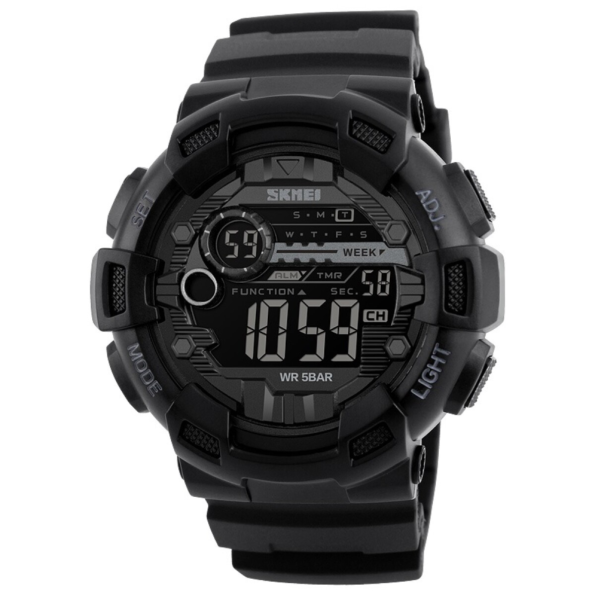 Reloj Skmei 1243bk Deportivo Para Hombre Digital Negro 