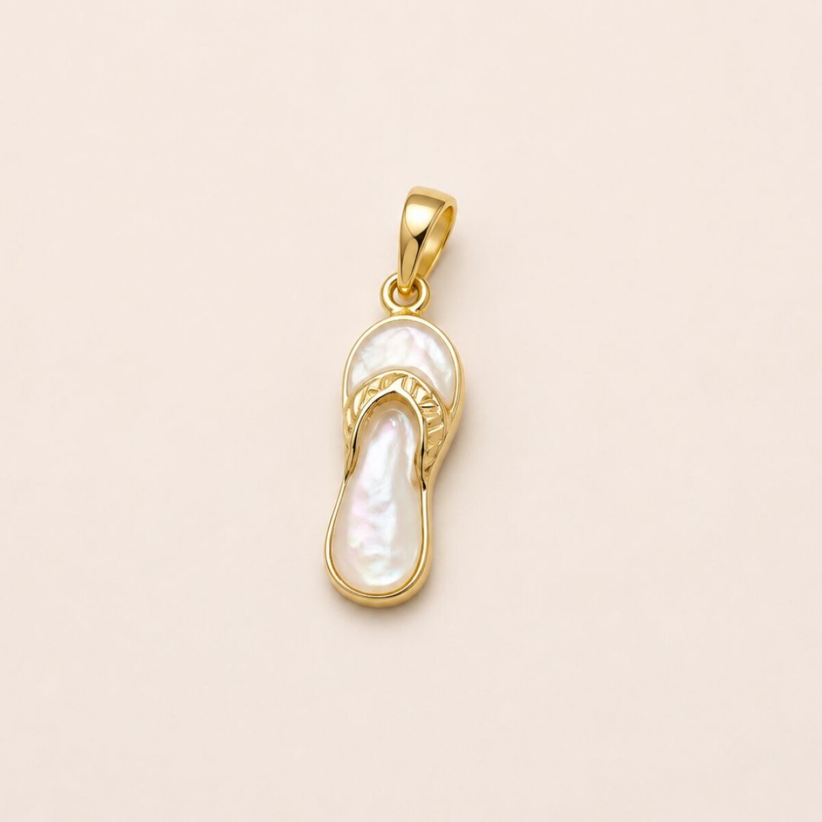 Dije Sandal - Plata y Baño de Oro 