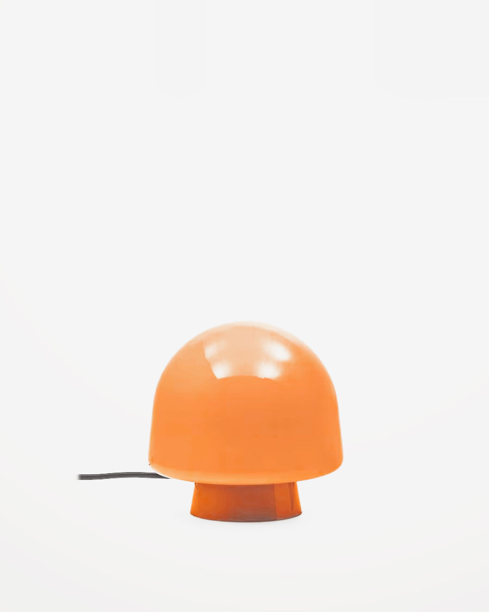Lámpara de mesa Reig de cristal - naranja 