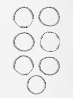Conjunto De Pulseras Elásticas plateado