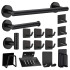 Set De Accesorios Para Baño Juego 16 Piezas Acero Inoxidable IMBACK Color Negro Set De Accesorios Para Baño Juego 16 Piezas Acero Inoxidable IMBACK Color Negro