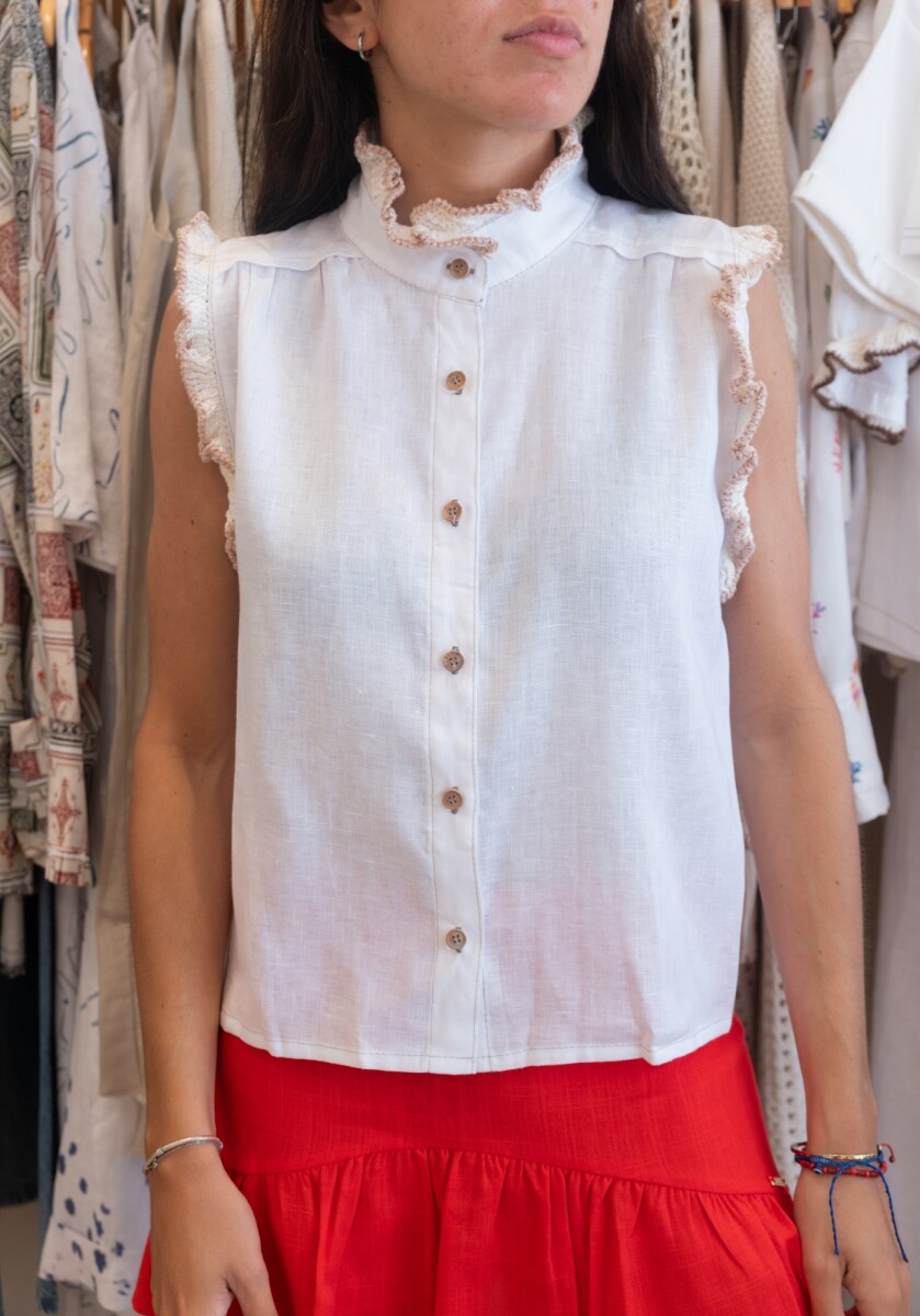 BLUSA CEREZA DETAIL - Blanco 