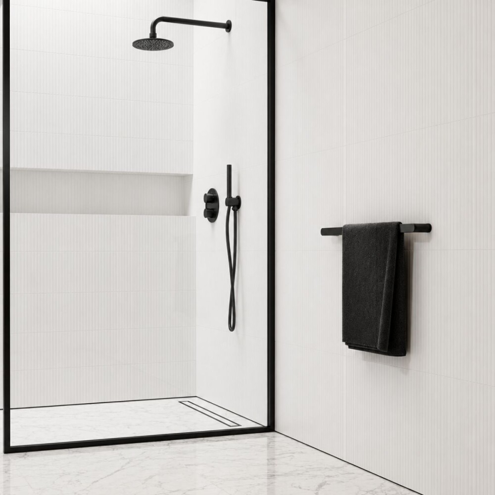 Toallero acero inox negro mate Aqualia Toallero Acero Inox Negro Mate Aqualia
