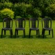 Set x4 Silla Bistró sin apoya brazos NEGRO