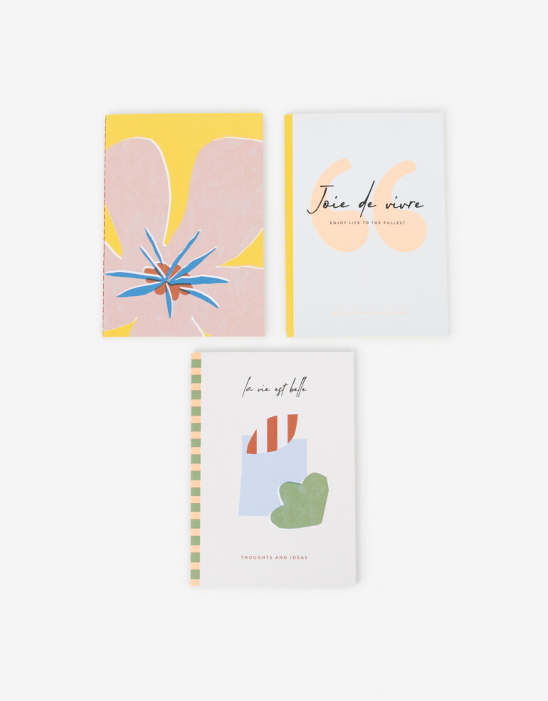 Anotadores Cuadernos y Memos Set De Cuadernos Estampados - Combinacion Multicolor